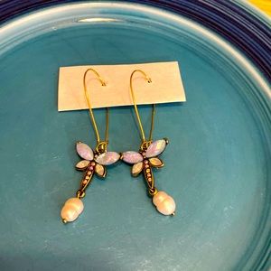 Handmade Dragonfly earrings with Nickel free wires for sensitivity